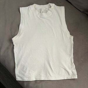 COTTON JERSEY MOCK NECK TANK